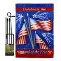 Gardencontrol 13 x 18.5 in. Celebrate Freedom Americana Fourth of July Vertical Double Sided Mini Garden Flag Set GA4130950